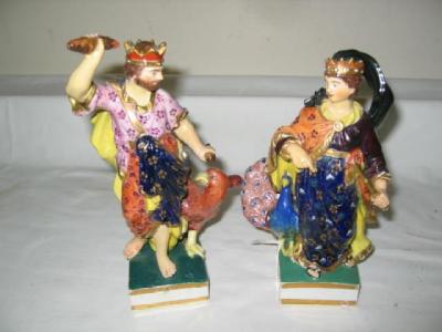 Appraisal: A PAIR OF DERBY PORCELAIN FIGURES modelled as Jupiter and