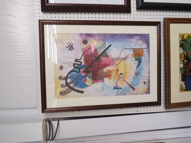 Appraisal: Abstract Watercolor Kandinsky style unsigned approx X