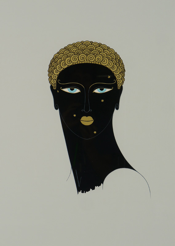 Appraisal: ERTE French - Queen of Sheba Serigraph Sight size ''