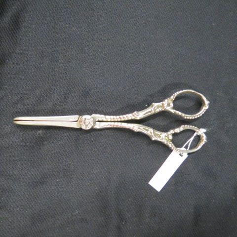 Appraisal: Sterling Silver Grape Shears vine handle grams