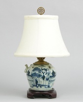 Appraisal: A Chinese-Made Lamp And Shade A pretty lamp made in