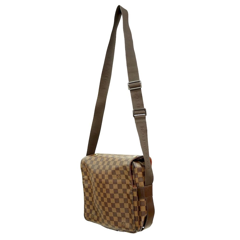 Appraisal: Louis Vuitton Brown Damier Ebene Naviglio Bag Louis Vuitton Brown