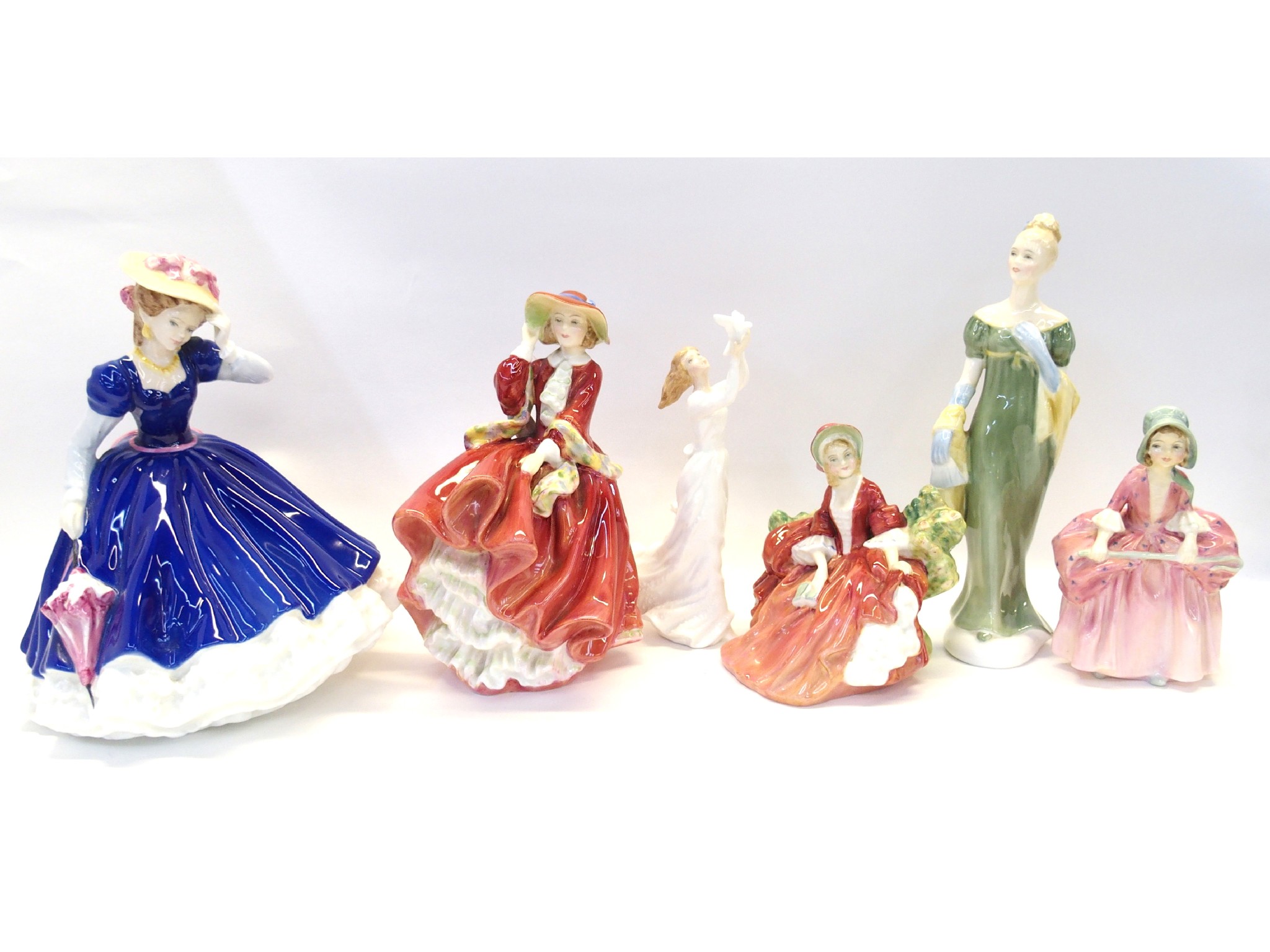 Appraisal: Six Royal Doulton figures Bo-Peep Lydia Thinking of You Top