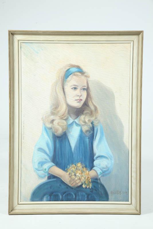 Appraisal: OIL ON CANVAS PORTRAIT Signed Ivan Pusecker ' Ivan Eugene