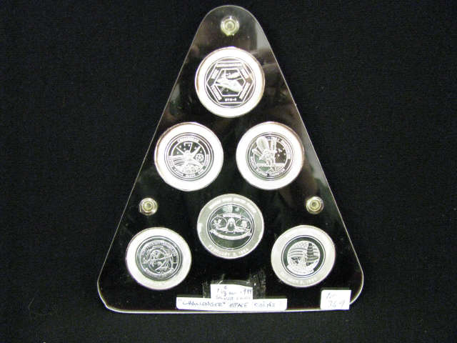 Appraisal: Pc Challenger Space Medal Set fine silver troy ounce each