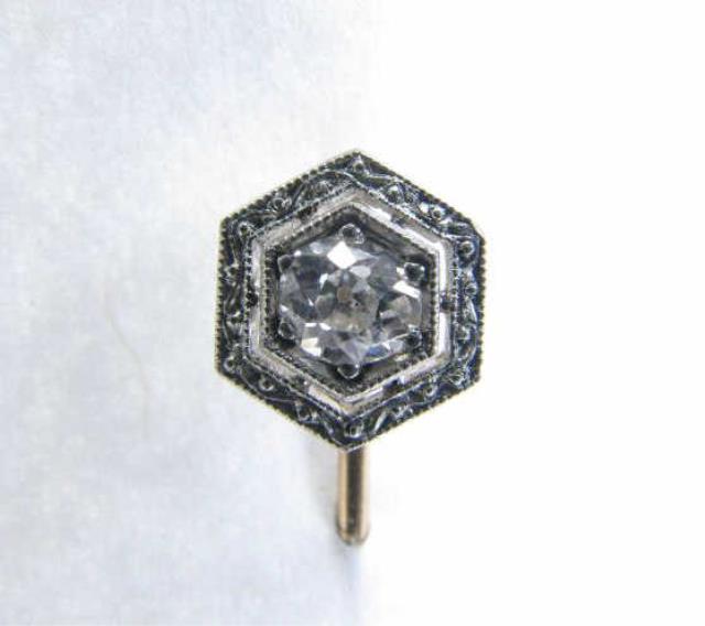 Appraisal: A n antique K yellow gold stick pin with ct