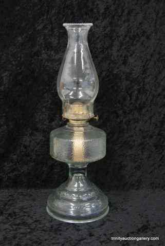 Appraisal: Vintage Pressed Glass Kerosene Oil LampFrom the estate is a