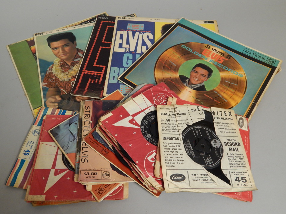 Appraisal: A quantity of records to include Elvis Presley 's copy