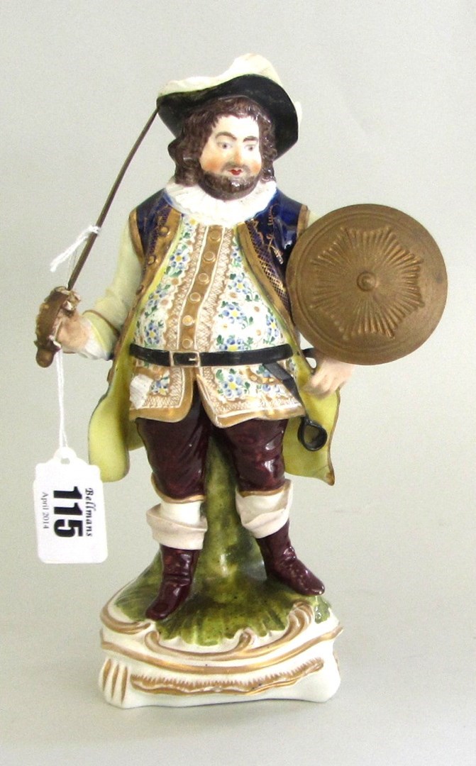 Appraisal: A Derby porcelain Figure of Falstaff circa a f red