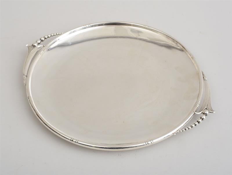 Appraisal: WOODSIDE STERLING CO TRAY IN THE MANNER OF GEORG JENSEN