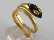 Appraisal: A yellow metal tests carat gold black enamel and diamond