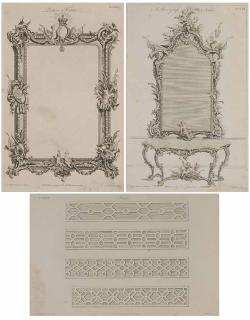 Appraisal: After Thomas Chippendale British - Three plates from The Gentleman