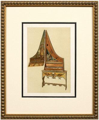 Appraisal: Six th century lithographs musical instruments Hipkins London chromolithographs -