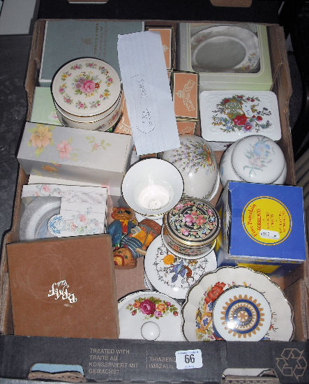 Appraisal: A collection of various pottery including boxed Trinket Boxes picture