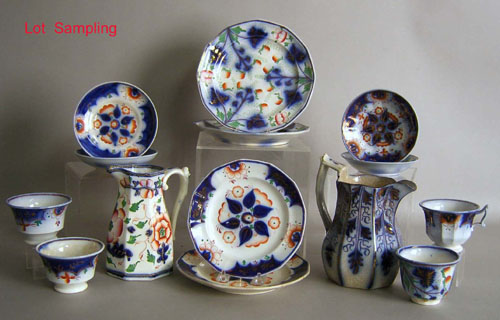 Appraisal: Gaudy ironstone to include pinwheel plates pinwheel cups and saucers