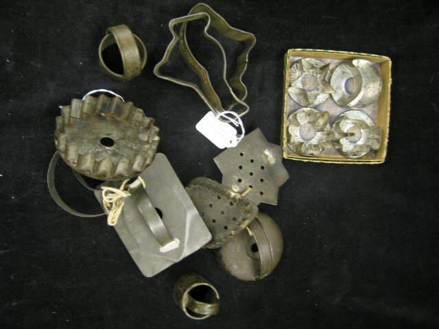 Appraisal: Antique Tin Cookie Cutter Collection pcs to