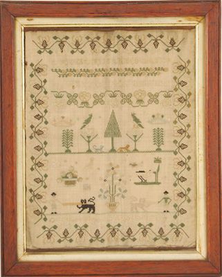 Appraisal: A George IV sampler worked by Mary Boore Aged with