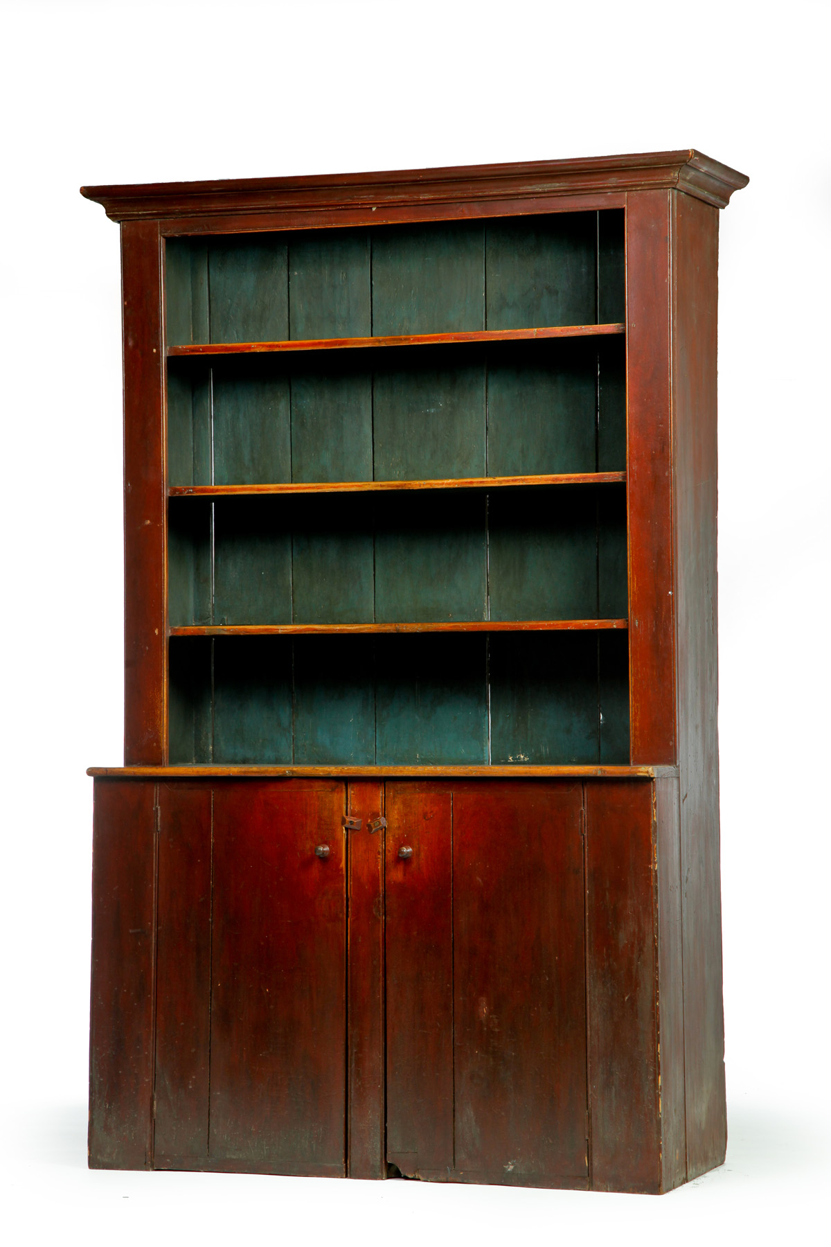 Appraisal: ONE PIECE STEPBACK CUPBOARD American nd quarter - th century