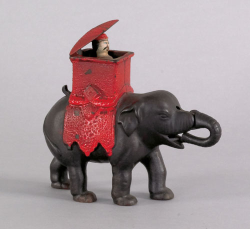 Appraisal: Enterprise Mfg Co cast iron Elephant Howdah mechanical bank late