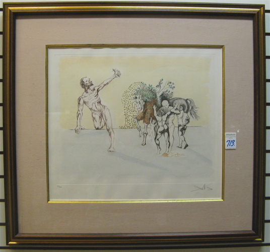 Appraisal: AFTER SALVADOR DALI Spanish - An intaglio color print with