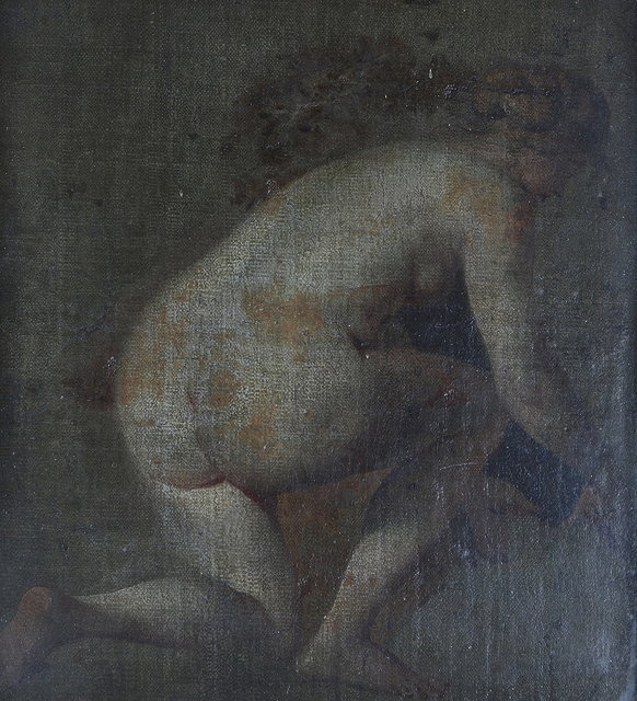 Appraisal: ATTRIBUTED TO WILLIAM ETTY - A crouching female nude oils