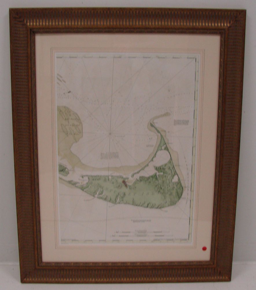 Appraisal: FRAMED NAUTICAL CHART th CenturyReproduction of the American Neptune De