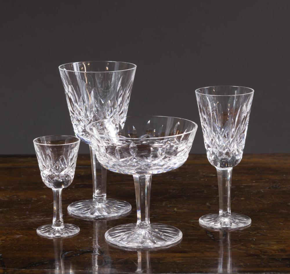 Appraisal: SET OF WATERFORD LISMORE CUT CRYSTAL STEMWARE pieces comprised of