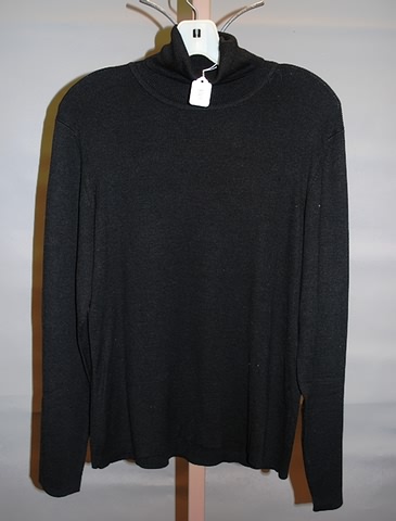 Appraisal: Ann Taylor black silk long sleeve turtleneck top Size L