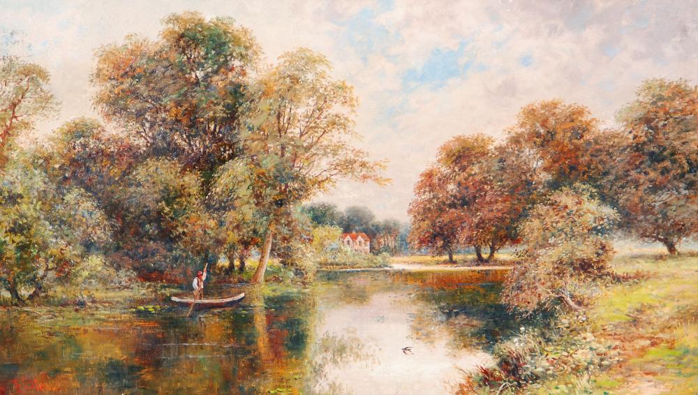 Appraisal: EDWIN STEELE - Backwater on the Thames and Goring-on-Thames a