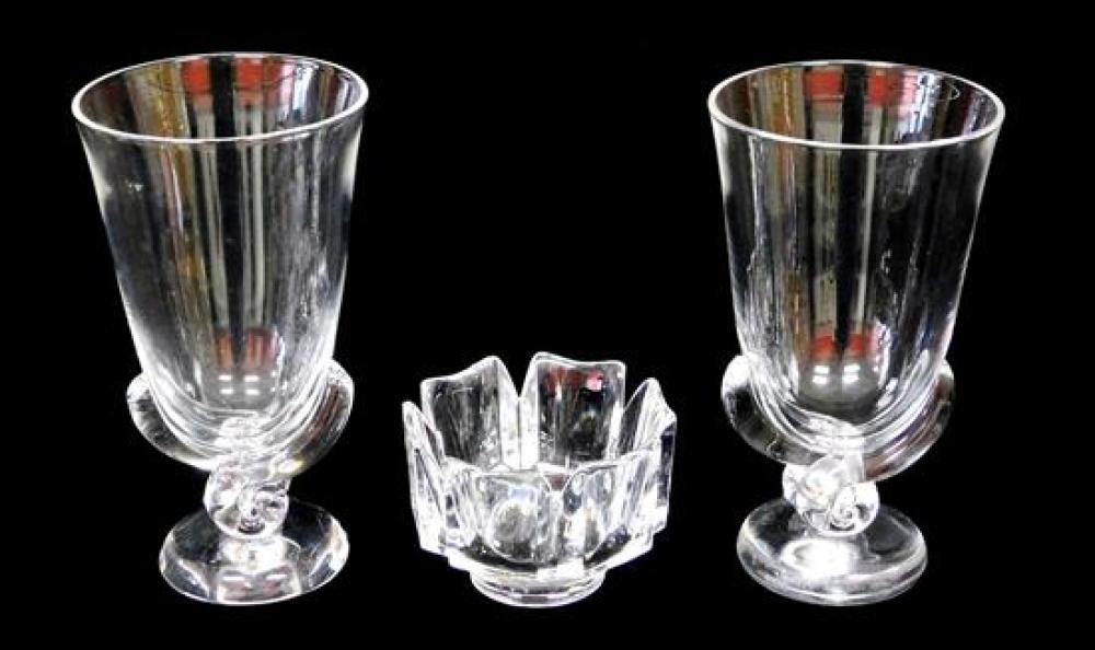 Appraisal: GLASS Steuben and Orrefors three pieces all signed pieces include