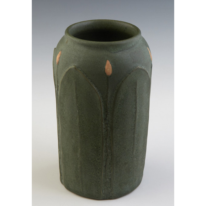 Appraisal: Arts and Crafts Style Jemerick Matte Green Pottery Bud Vase