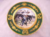 Appraisal: A Russian Imperial porcelain plate hand painted with cavalry scene