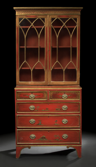 Appraisal: George III Polychromed Bookcase second quarter th century and later