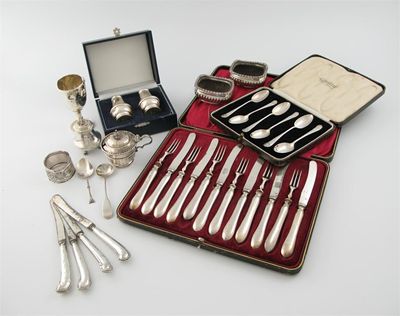 Appraisal: A mixed lot of silver items various dates and makers