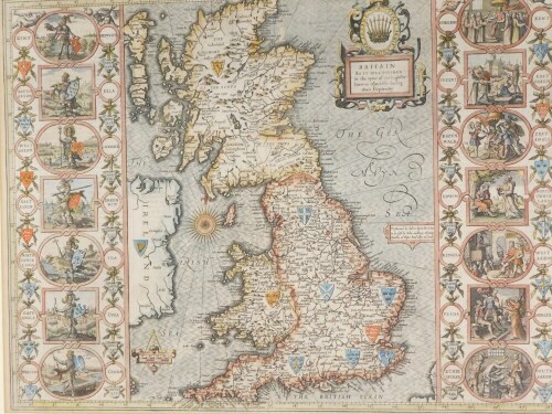 Appraisal: After Speed A Saxton Heptarchy map of Britain English text