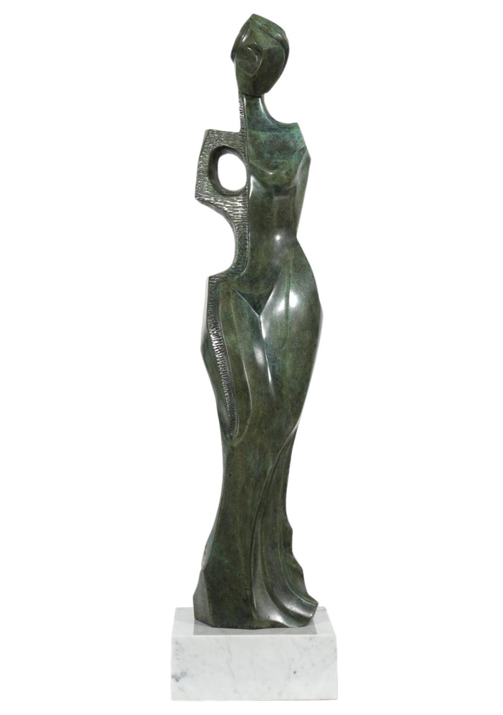 Appraisal: DIEGO ORTEGA CUBIST STYLE BRONZEDiego Ortega Spain Born Bronze sculpted