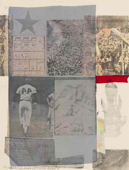 Appraisal: Robert Rauschenberg American - Back Out lithograph edition HC signed