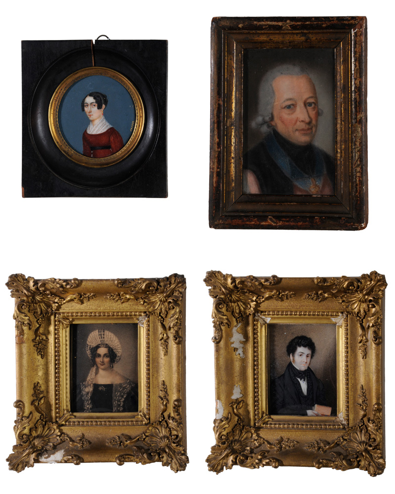 Appraisal: Four British Miniature Portraits th and th centuri