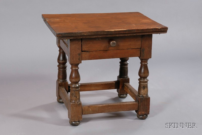 Appraisal: Continental Baroque Walnut Side Table late th early th century