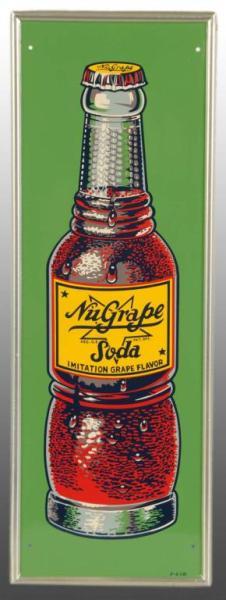 Appraisal: Aluminum NuGrape Soda Sign Description s Beautiful condition with no