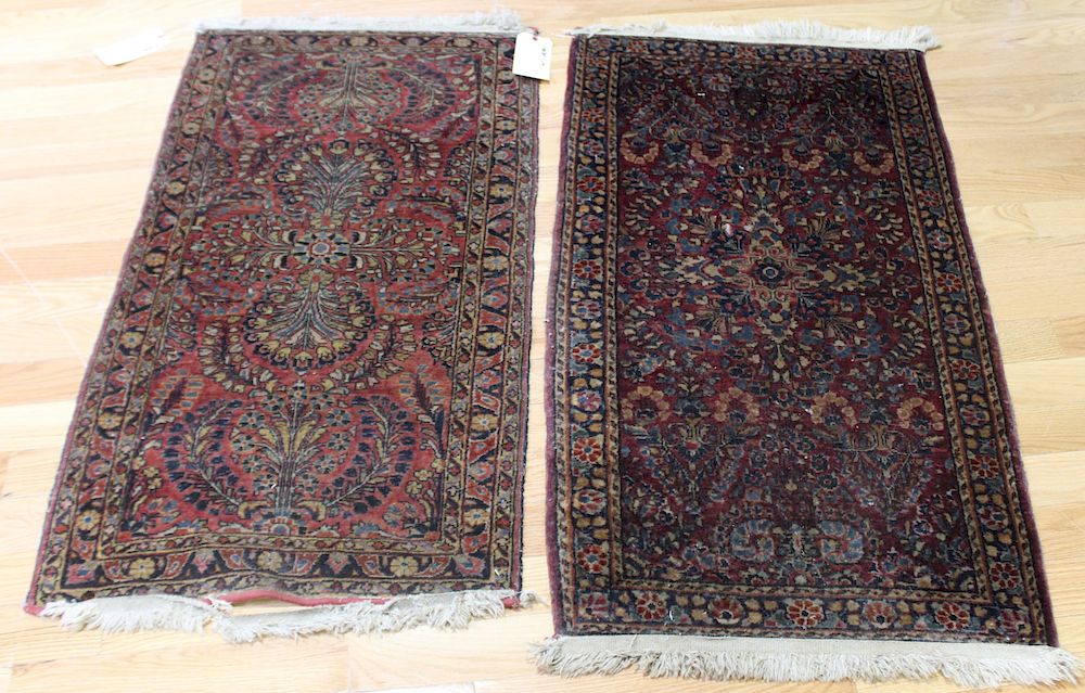 Appraisal: Antique And Finely Hand Woven Sarouk Carpets From a Long