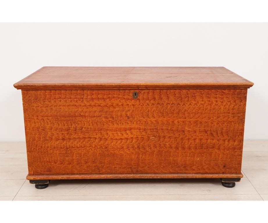 Appraisal: Pennsylvania vibrant sponge decorated blanket chest th c h x