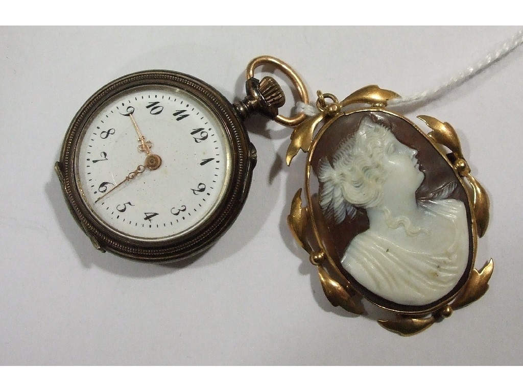 Appraisal: Lot comprising a silver cased open faced fob watch and