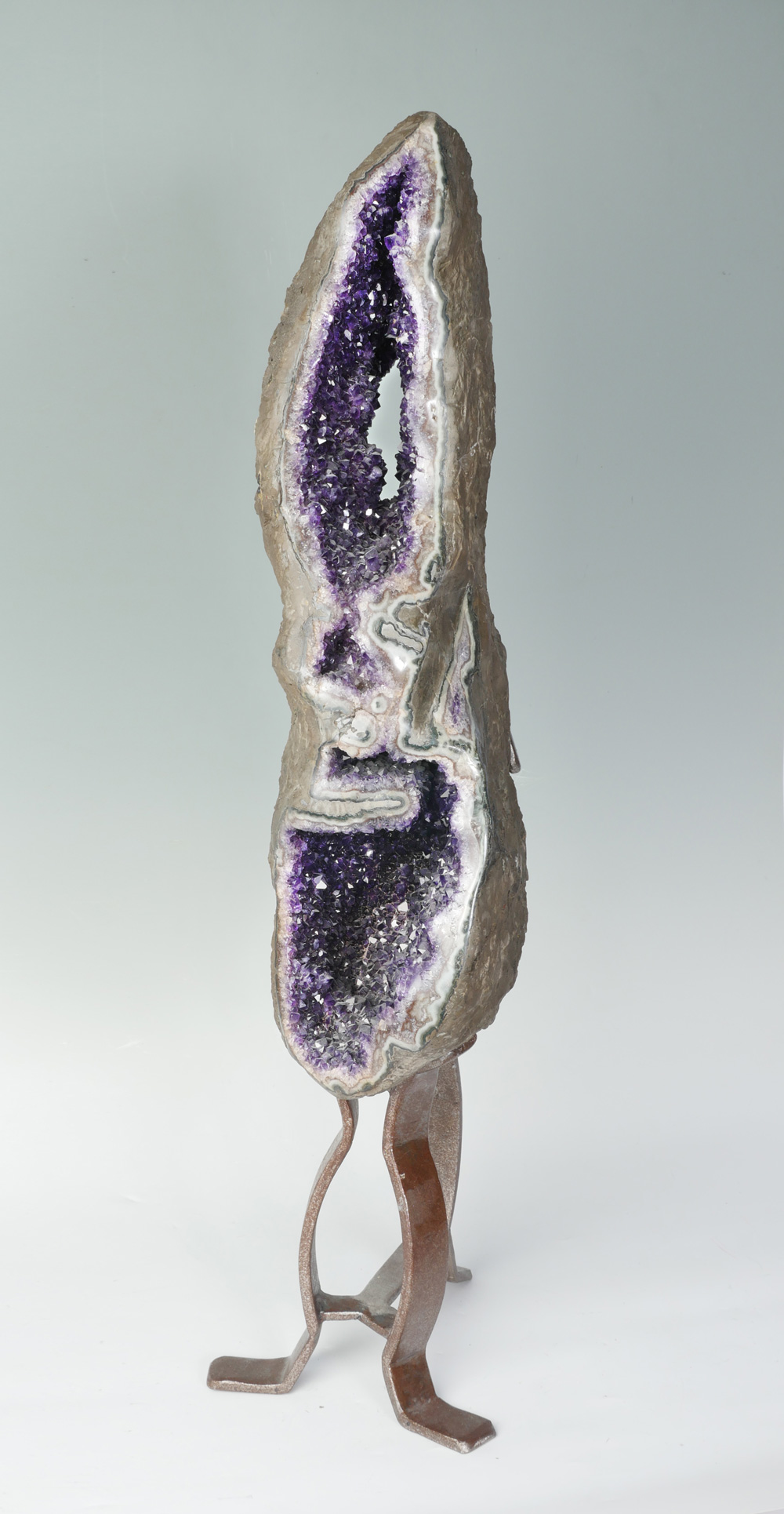 Appraisal: LARGE AMETHYST GEODE SPECIMEN Large Amethyst Geode having cut and