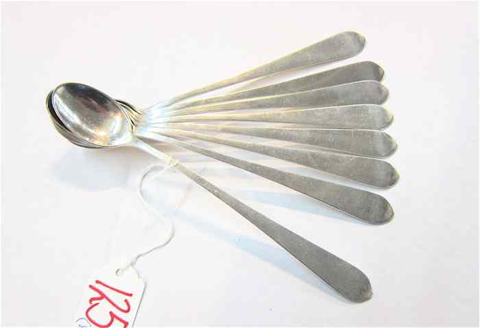 Appraisal: SET OF KIRK STEIFF STERLING SILVER ICED TEA SPOONS in