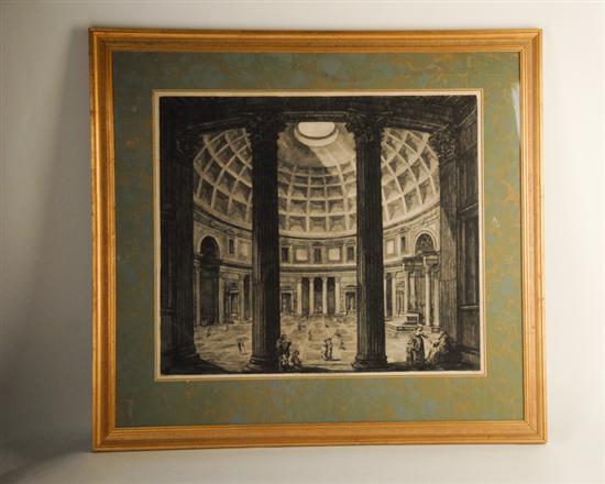 Appraisal: th C Print of Pantheon Veduta dell Interno del Panteon