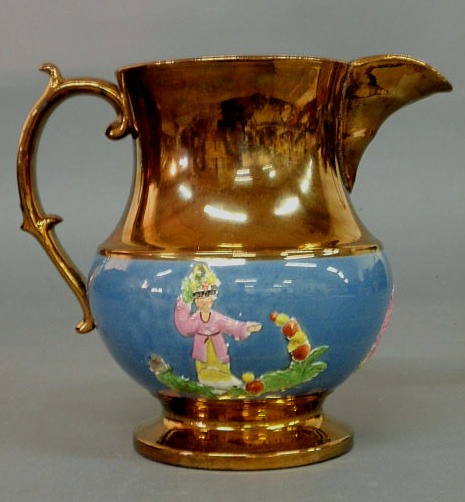 Appraisal: Copper luster pitcher late th c h