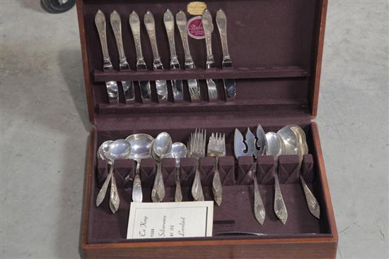 Appraisal: SET OF STEIFF STERLING SILVER FLATWARE Hand engraved in Lady