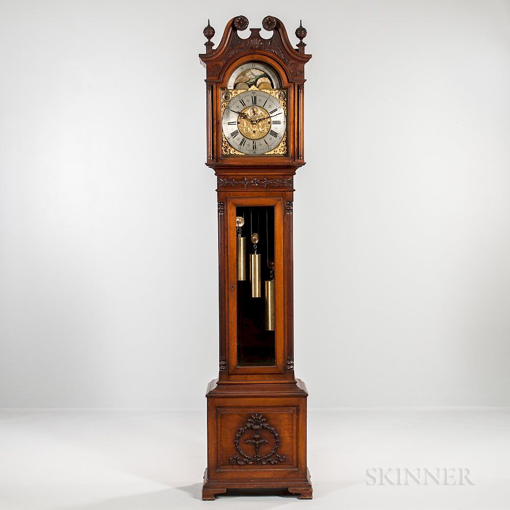 Appraisal: English Quarter-hour Chiming Tall Clock English Quarter-hour Chiming Tall Clock