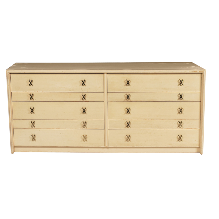 Appraisal: Large Paul Frankl dresser by Johnson Furniture Co ten drawers